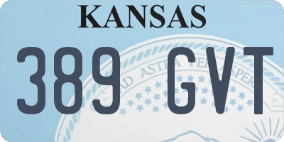 KS license plate 389GVT