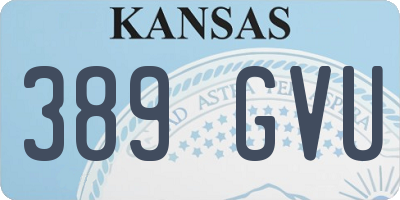 KS license plate 389GVU
