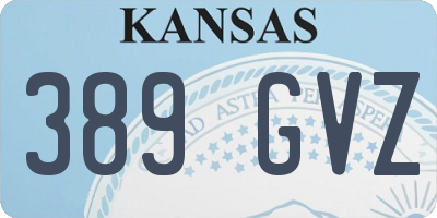 KS license plate 389GVZ