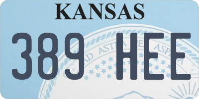 KS license plate 389HEE