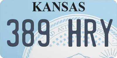 KS license plate 389HRY