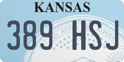 KS license plate 389HSJ