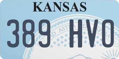 KS license plate 389HVO