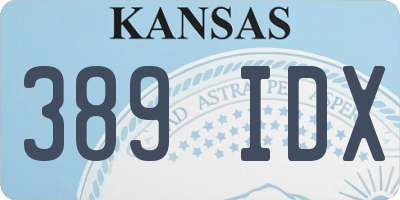 KS license plate 389IDX