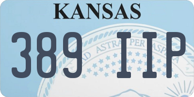 KS license plate 389IIP