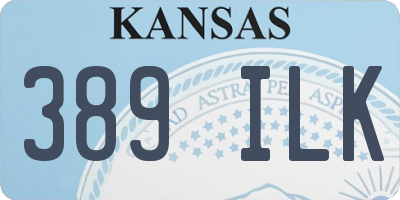 KS license plate 389ILK