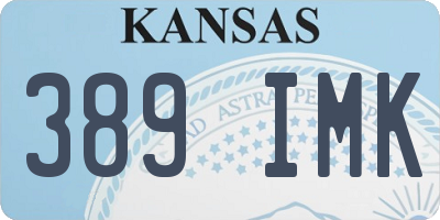 KS license plate 389IMK