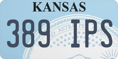 KS license plate 389IPS