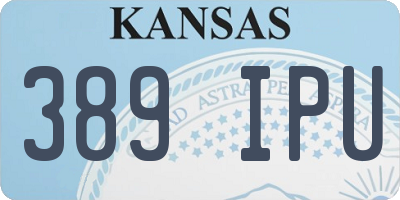 KS license plate 389IPU