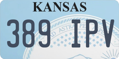 KS license plate 389IPV