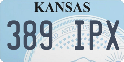 KS license plate 389IPX