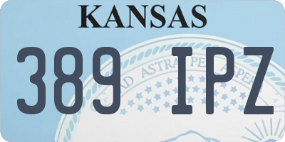 KS license plate 389IPZ