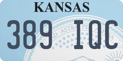 KS license plate 389IQC