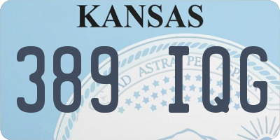 KS license plate 389IQG
