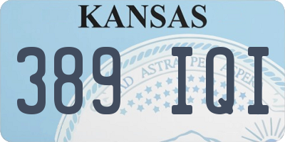 KS license plate 389IQI