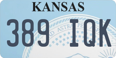KS license plate 389IQK