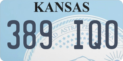 KS license plate 389IQO