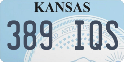 KS license plate 389IQS