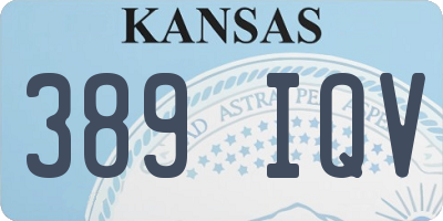 KS license plate 389IQV