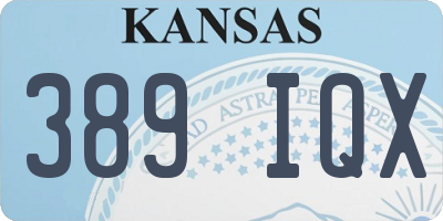 KS license plate 389IQX