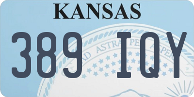 KS license plate 389IQY