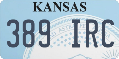 KS license plate 389IRC