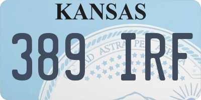 KS license plate 389IRF