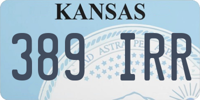 KS license plate 389IRR