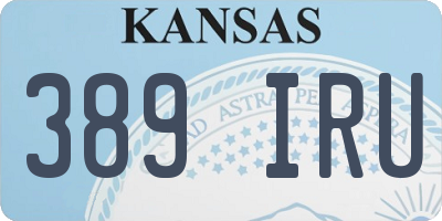 KS license plate 389IRU