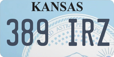KS license plate 389IRZ