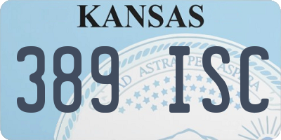 KS license plate 389ISC