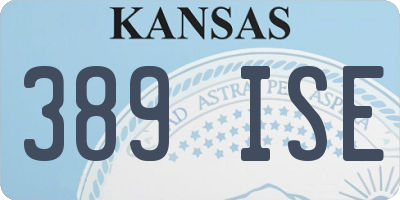 KS license plate 389ISE