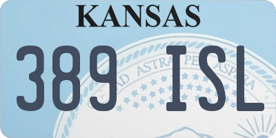 KS license plate 389ISL