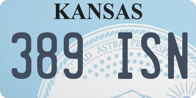 KS license plate 389ISN