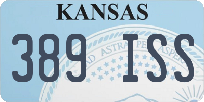 KS license plate 389ISS