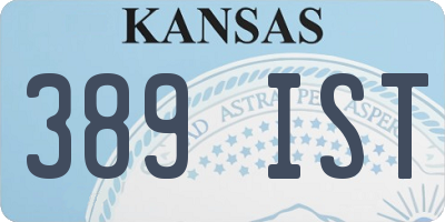 KS license plate 389IST