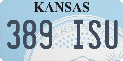 KS license plate 389ISU