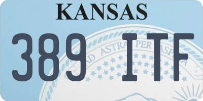 KS license plate 389ITF