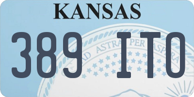 KS license plate 389ITO