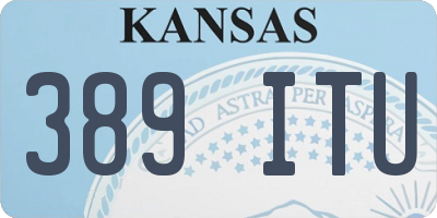 KS license plate 389ITU