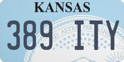 KS license plate 389ITY