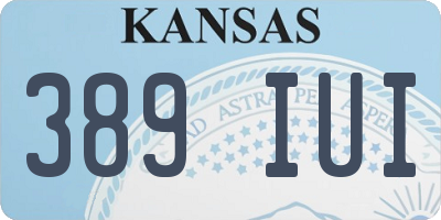 KS license plate 389IUI