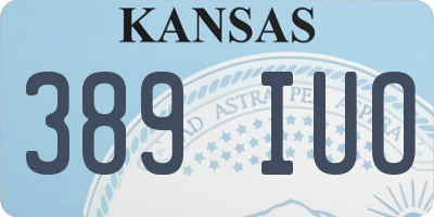 KS license plate 389IUO