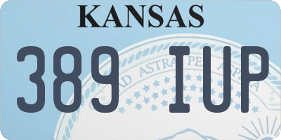 KS license plate 389IUP