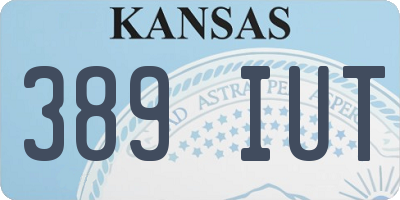 KS license plate 389IUT