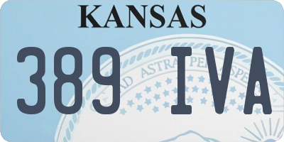 KS license plate 389IVA