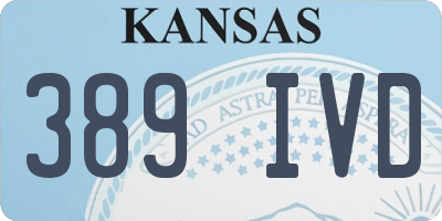 KS license plate 389IVD