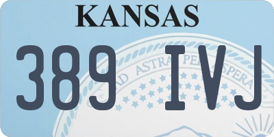 KS license plate 389IVJ