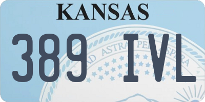 KS license plate 389IVL