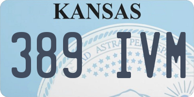 KS license plate 389IVM